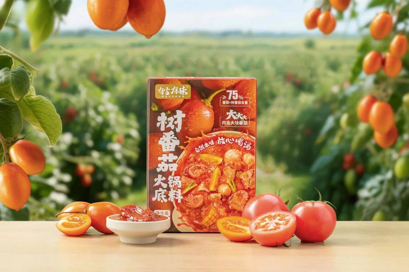锅底料品类引领复合调味品行业新潮流麻将胡了试玩有言有味开创树番茄火(图8)